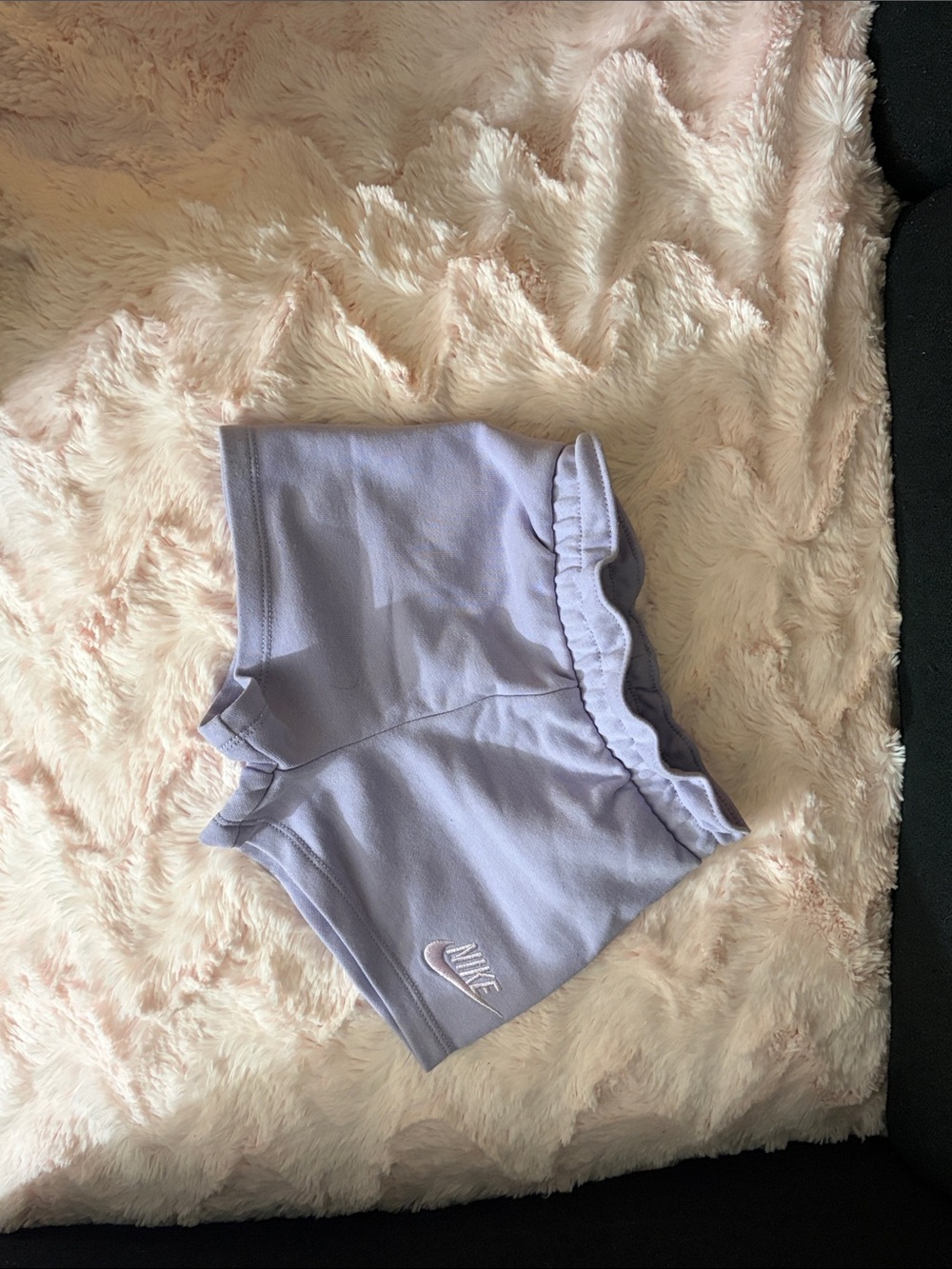Nike Lavender Ruffle Waist Girls' Athletic Shorts